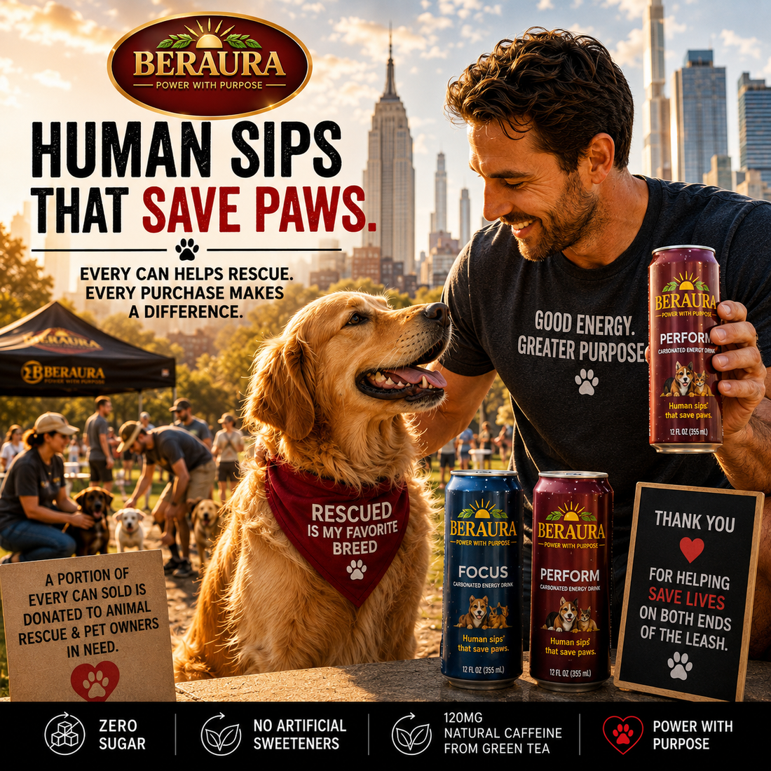 Human sips that save paws