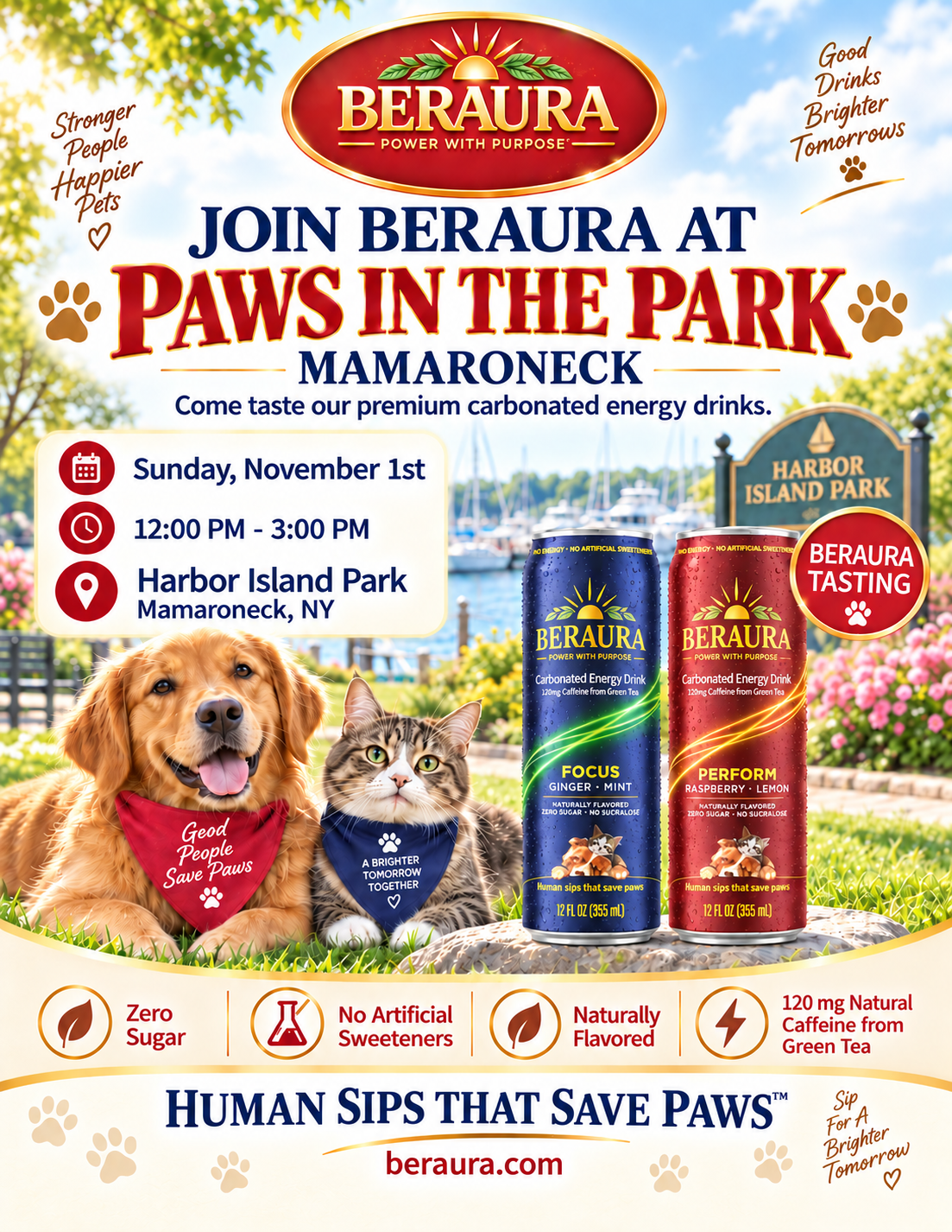 NOVEMBER 1ST NEW DATE BERAURA to Sponsor Paws in the Park 2026