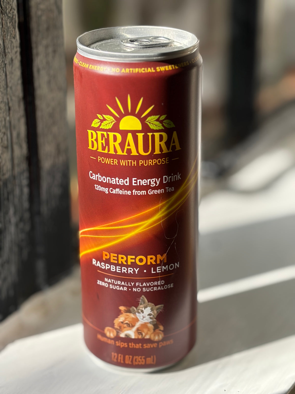 BERAURA PERFORM Raspberry Lemon Carbonated Energy Drink